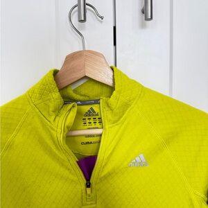 Adidas Yellow Climate arm running top
